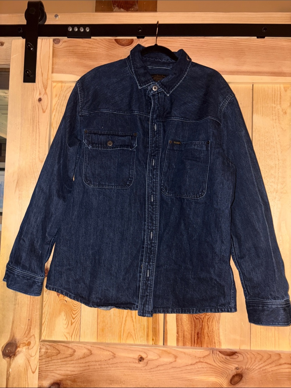Filson Dark Blue Denim Shirt Jacket